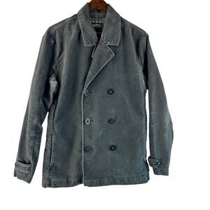 Vans Men's Double-Breasted Pea Coat in Faded Charcoal